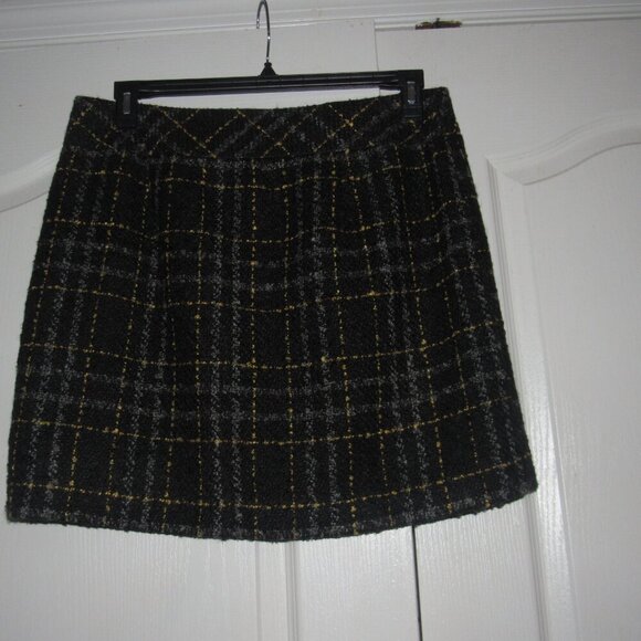 NWT LOFT Plaid Lined Mini Skirt Size 14P - Picture 2 of 4